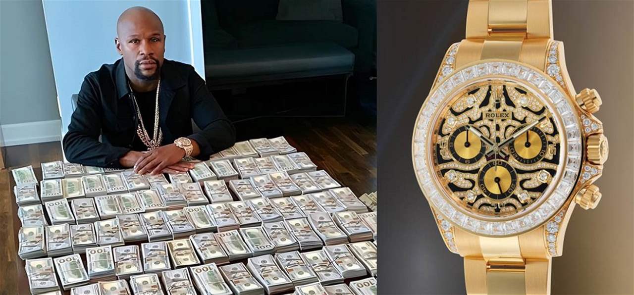 مايويذر محتفلاً بعيد ميلاده .. اشترى ساعة بـ400 ألف يورو 