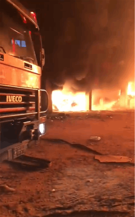 حريق هائل في برج العرب - عكار 