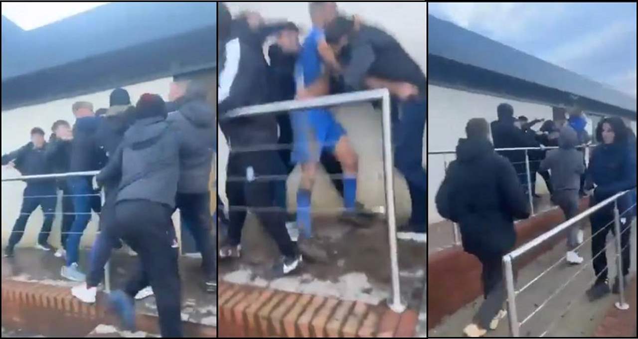 فيديو - شجار بين اللاعبين وجمهورهم بعد الهزيمة