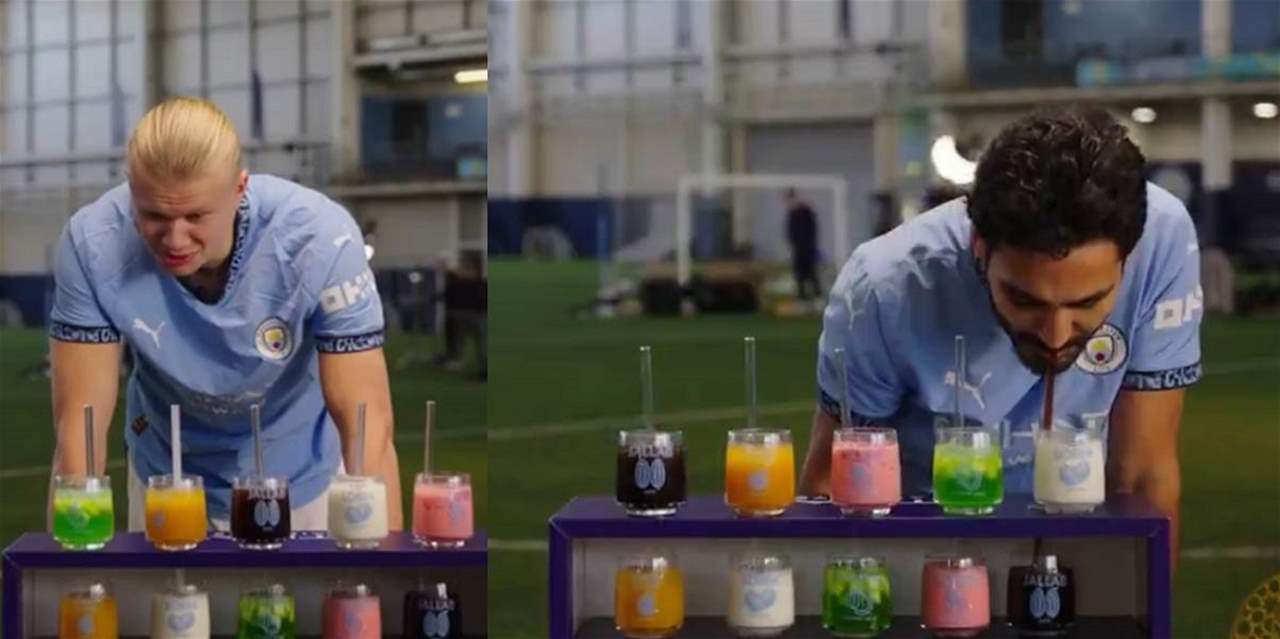 فيديو - تحدي بين لاعبي مانشستر سيتي حول المشروبات الرمضانية 