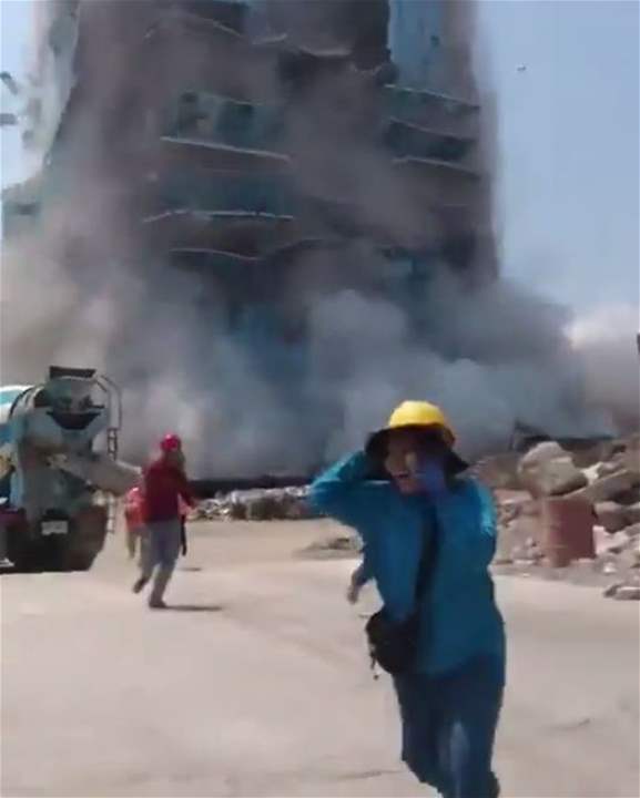 فيديو.. زلزال 7.7 يضرب وسط بورما ويسقط المباني 