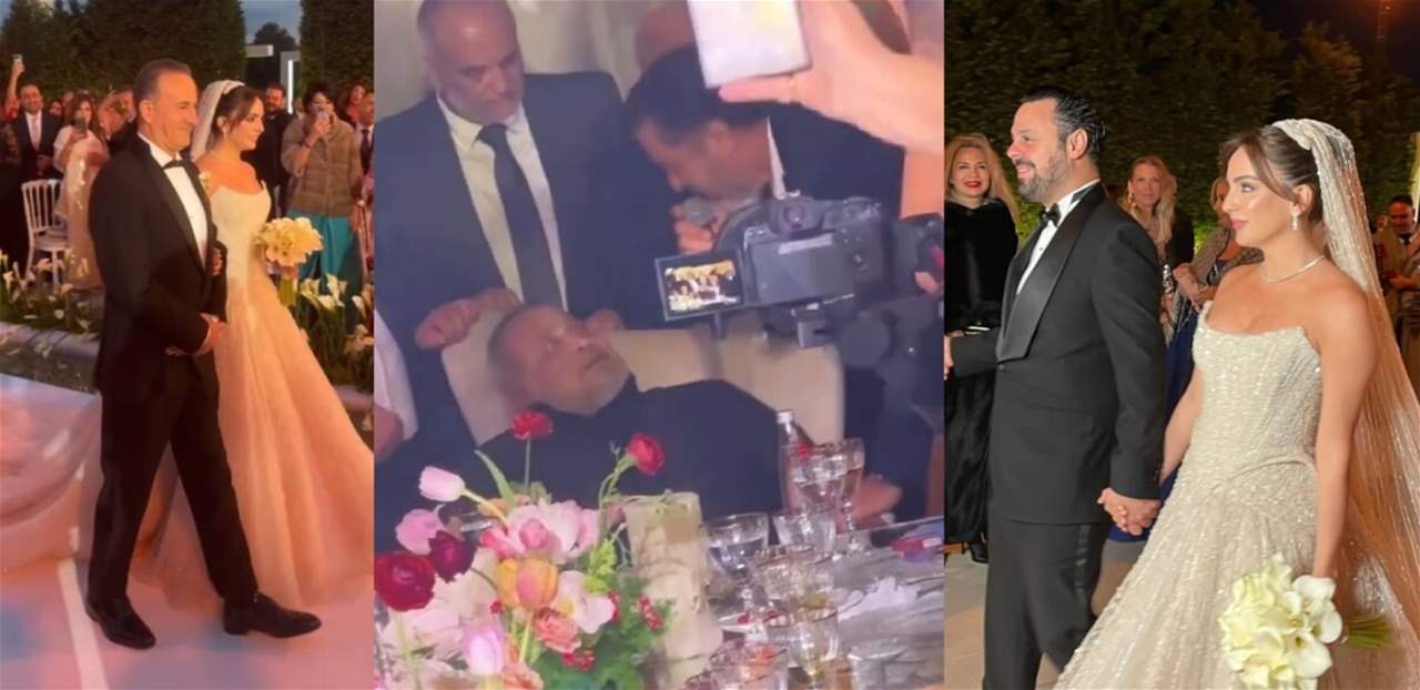 لقطات لـ ليا كاخيا زوجة نجل جورج وسوف أثناء التحضير قبل حفل الزفاف