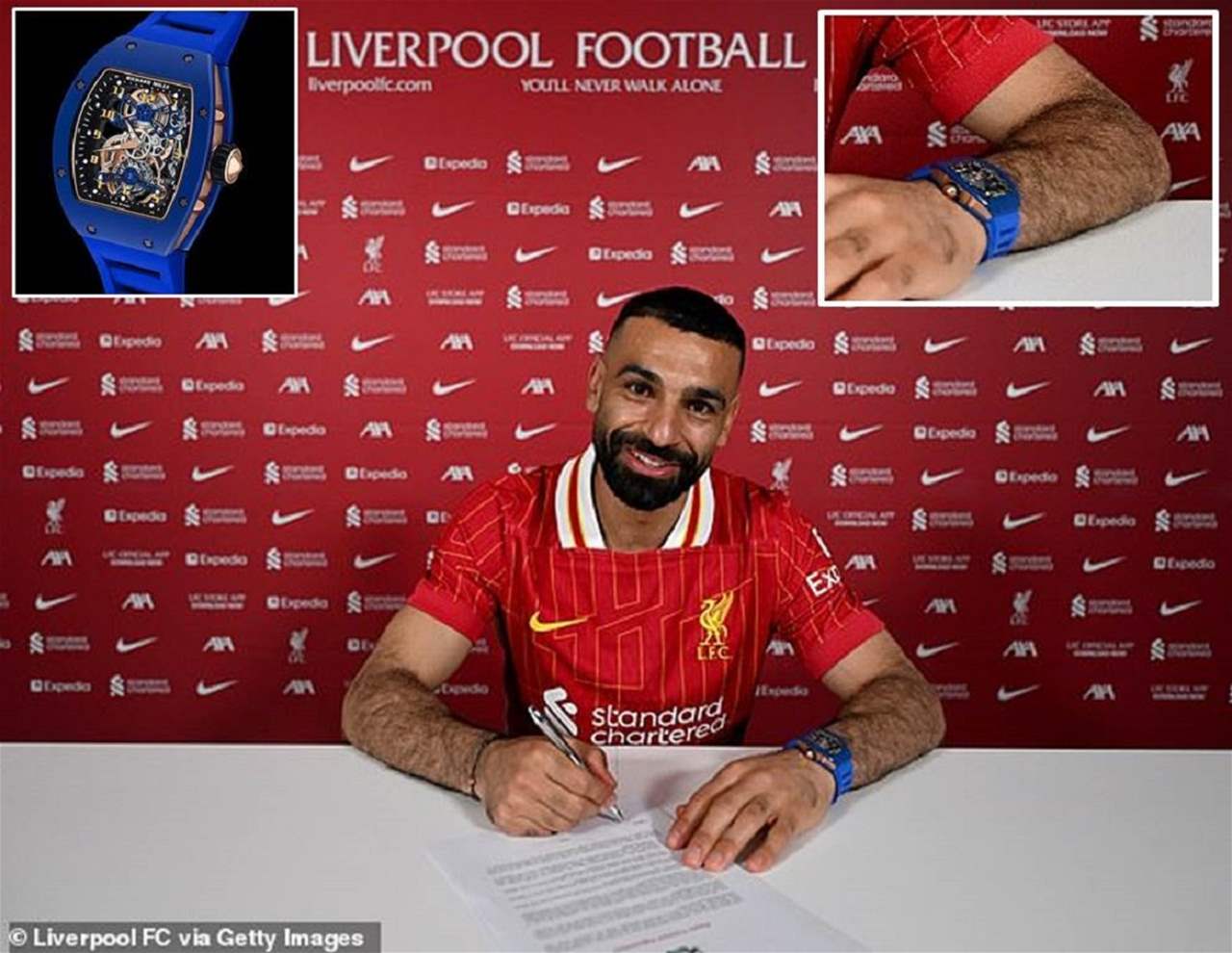 ساعة محمد صلاح تساوي مليون دولار !!