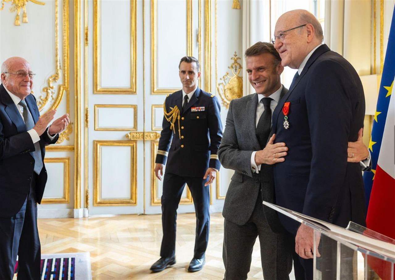 ماكرون يُقلّد ميقاتي وسام جوقة الشرف الفرنسي