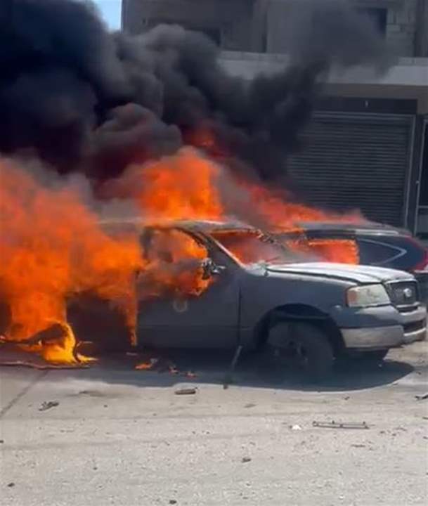  إحتراق آلية للجيش في بلدة بريقع (فيديو) 