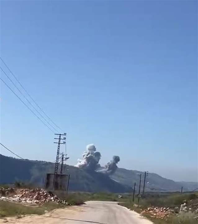 بالفيديو - مراسل الجديد: 3 غارات إستهدفت الأطراف الحرجية لبلدة أرنون 