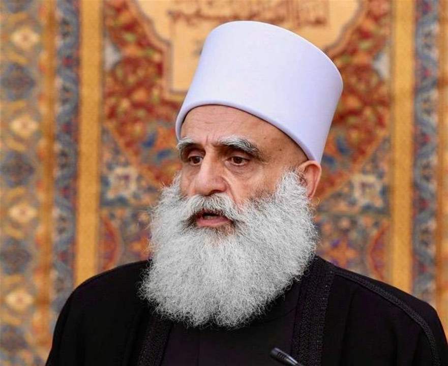 شيخ العقل إتصل بشيوخ العقل في سوريا معزياً