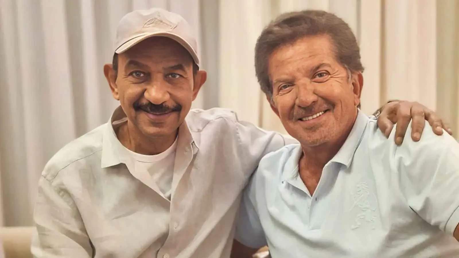 لقاء ودي يجمع وليد توفيق وعبادي الجوهر في القاهرة