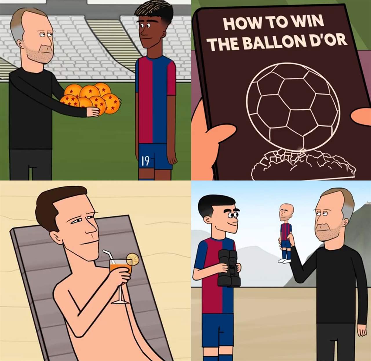 فيديو كاريكاتوري: هكذا حوّل فليك برشلونة الى بطل