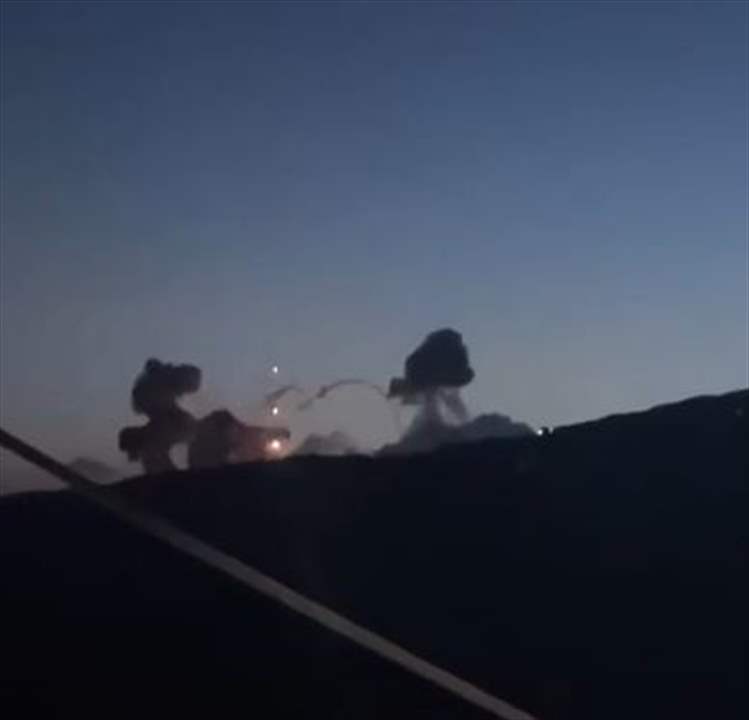 جانب من الغارات التي إستهدفت وادي برغز في قضاء حاصبيا (فيديو) 