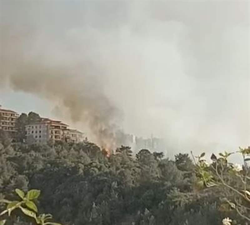 حريق كبير في بشامون ومناشدات لإخماده (فيديو) 