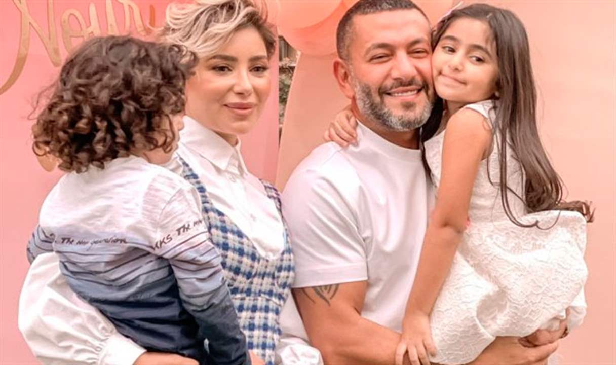 ظهور نادر لابناء زياد برجي وزوجته.. لفتوا الأنظار بجمالهم 