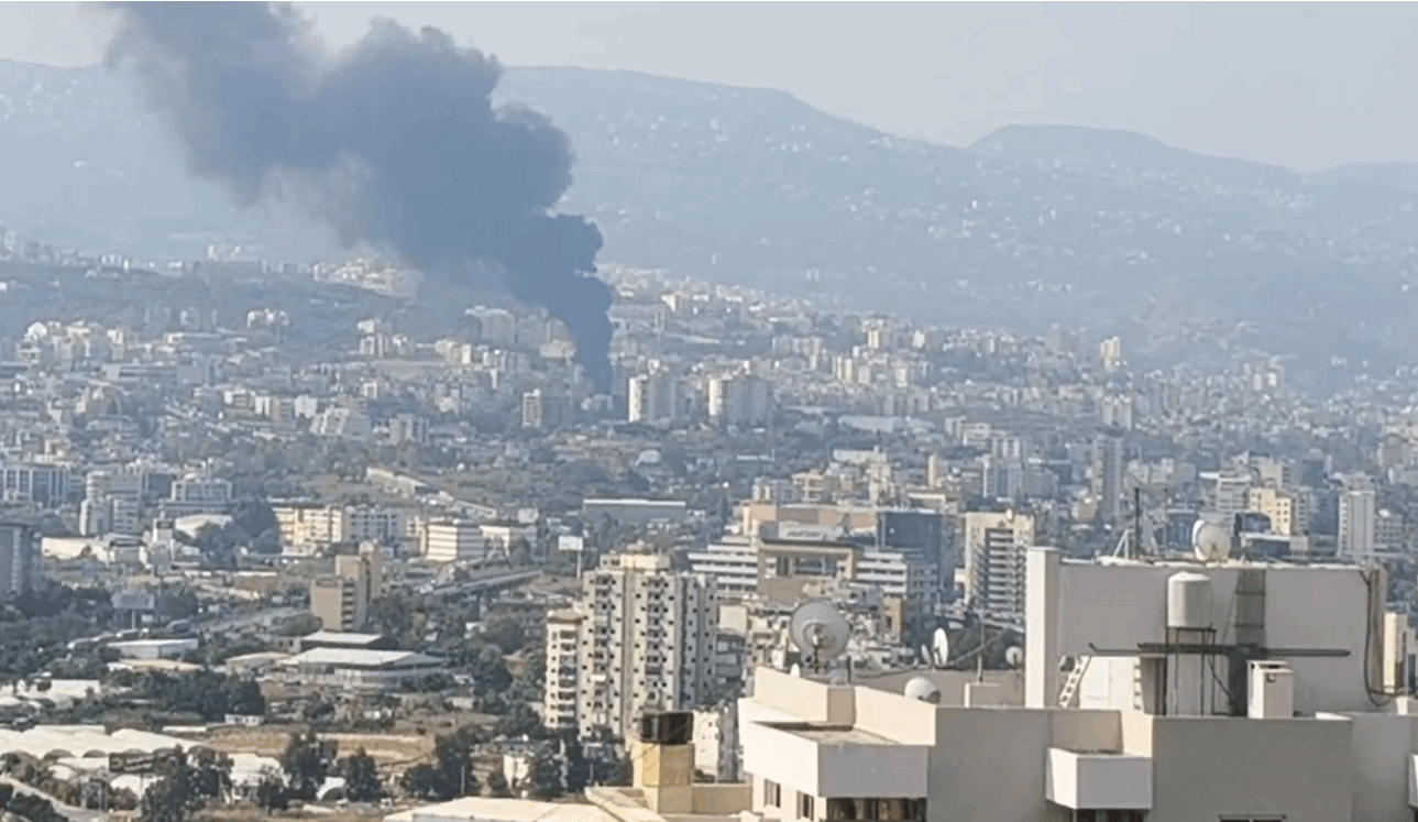 حريق ضخم في منطقة الحدث (شاهد الفيديو)  