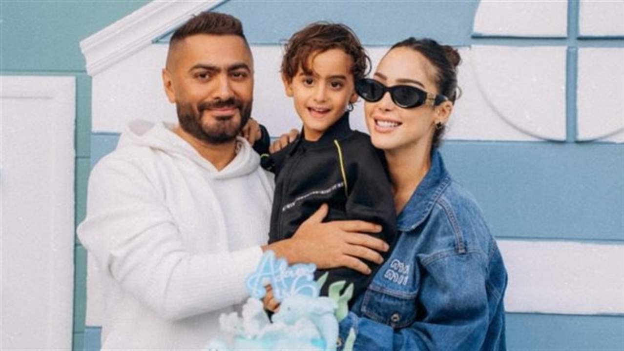 تامر حسني يوضح حالة نجله الصحية وسبب دخوله المستشفى