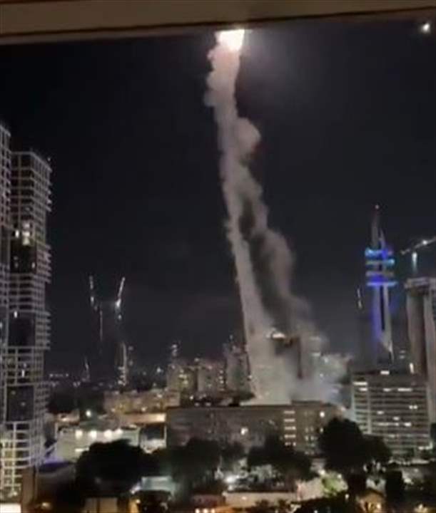 مشاهد من القصف الإيراني على تل أبيب (فيديو) 