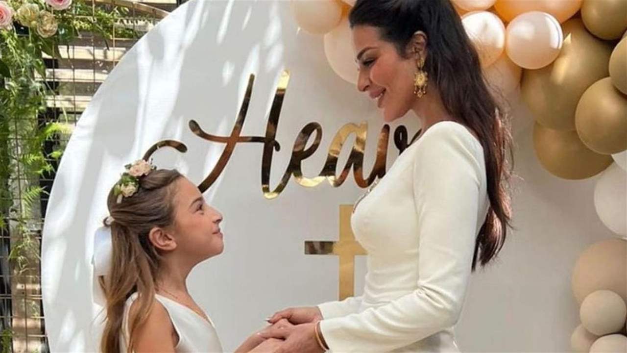 ابنة نادين نسيب نجيم تلفت الأنظار في احدث ظهور لها 