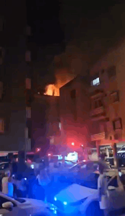 بالفيديو.. حريق في تل أبيب نتيجة سقوط صاروخ