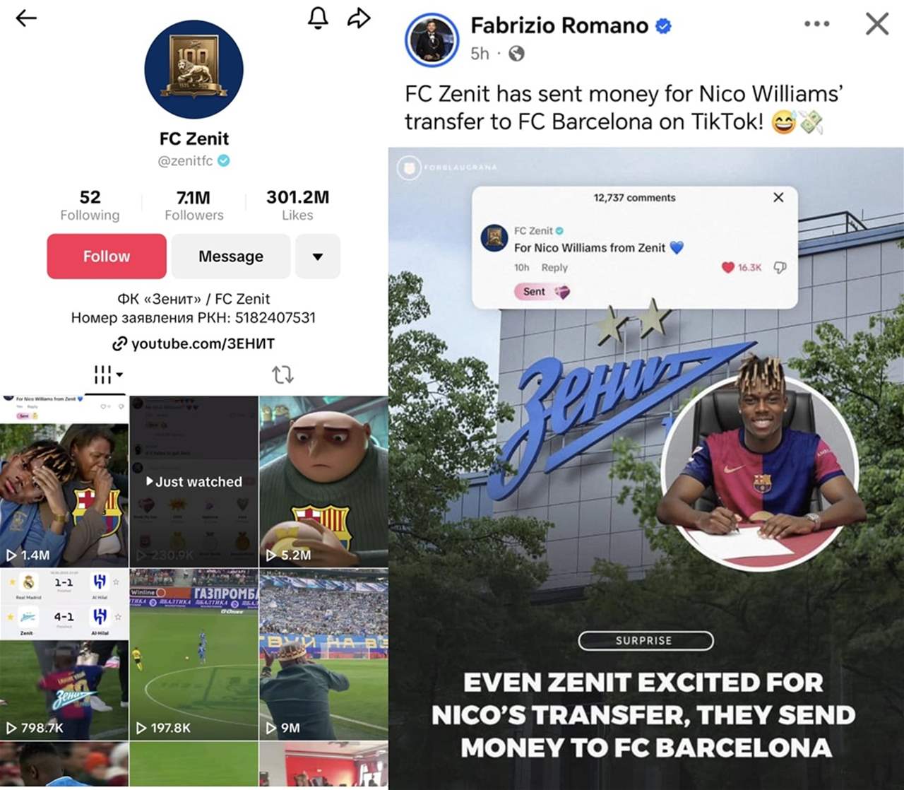 نادٍ ينضمّ لتمويل صفقة انتقال نيكو ويليامز إلى برشلونة !!