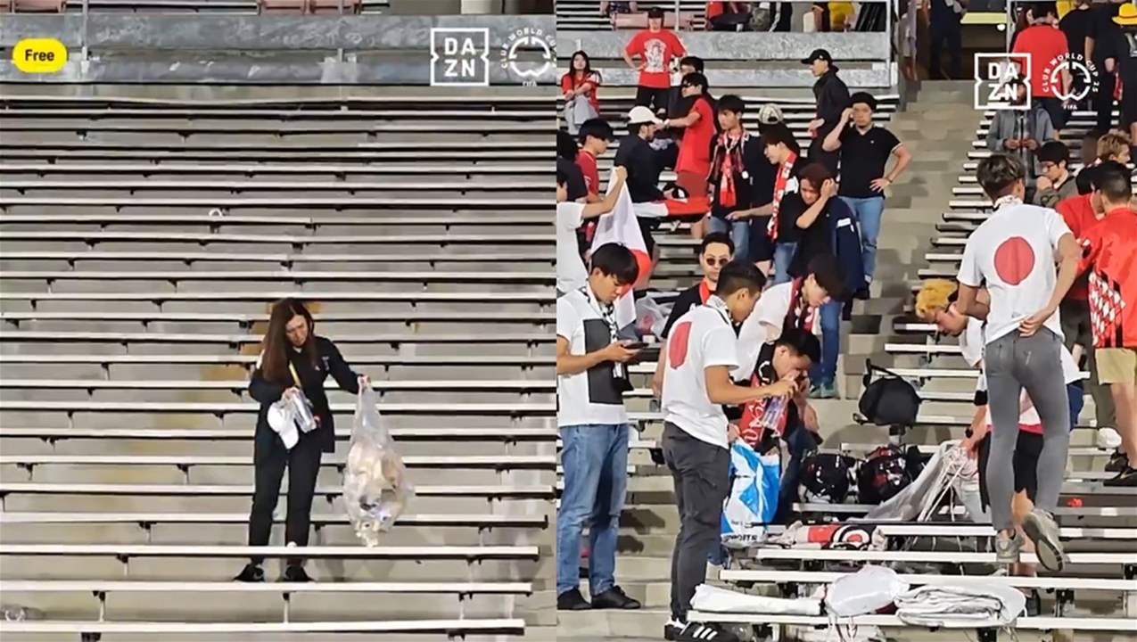 فيديو - الجماهير اليابانية تبهر العالم 