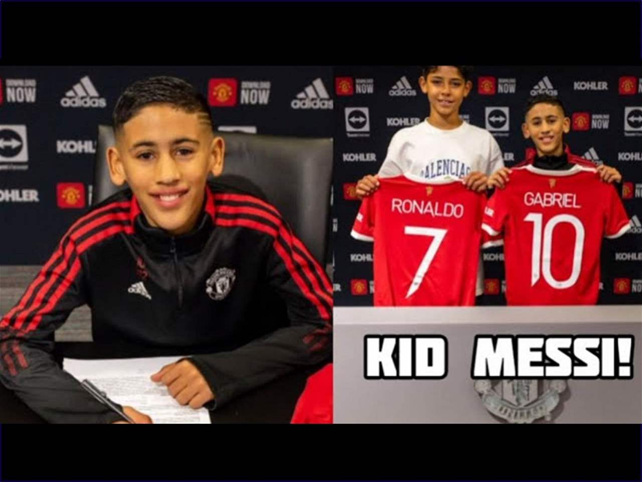 فيديو - مانشستر يونايتد يحسم مصير  &quot;ميسي الصغير&quot; .. شبيه رونالدو !!