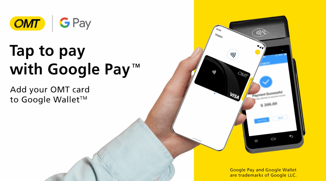 تفعيل خدمة الدفع Google Pay لحاملي بطاقة OMT من Visa