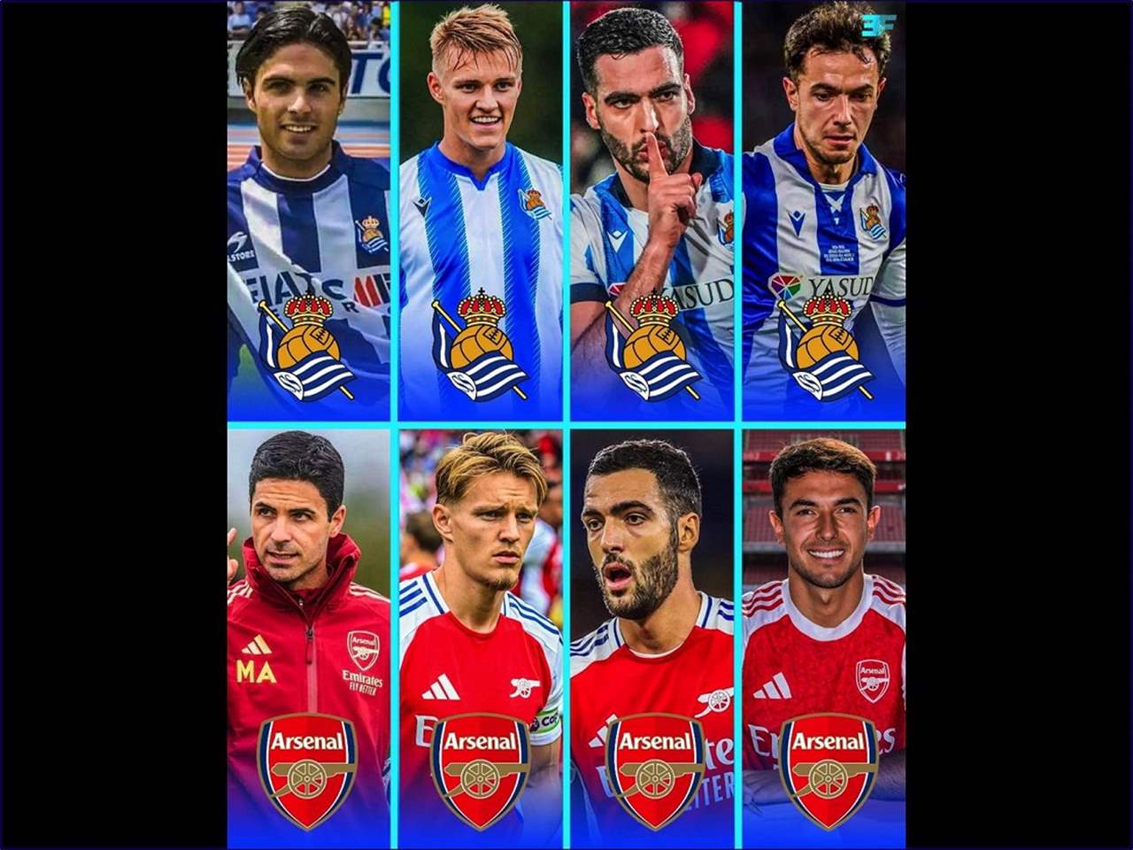 قبل زوبيميندي، قائمة طويلة تجمع أرسنال وريال سوسييداد