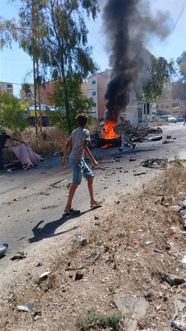 مسيّرة إسرائيلية تستهدف &quot;رابيد&quot; على طريق تول - الكفور (فيديو) 