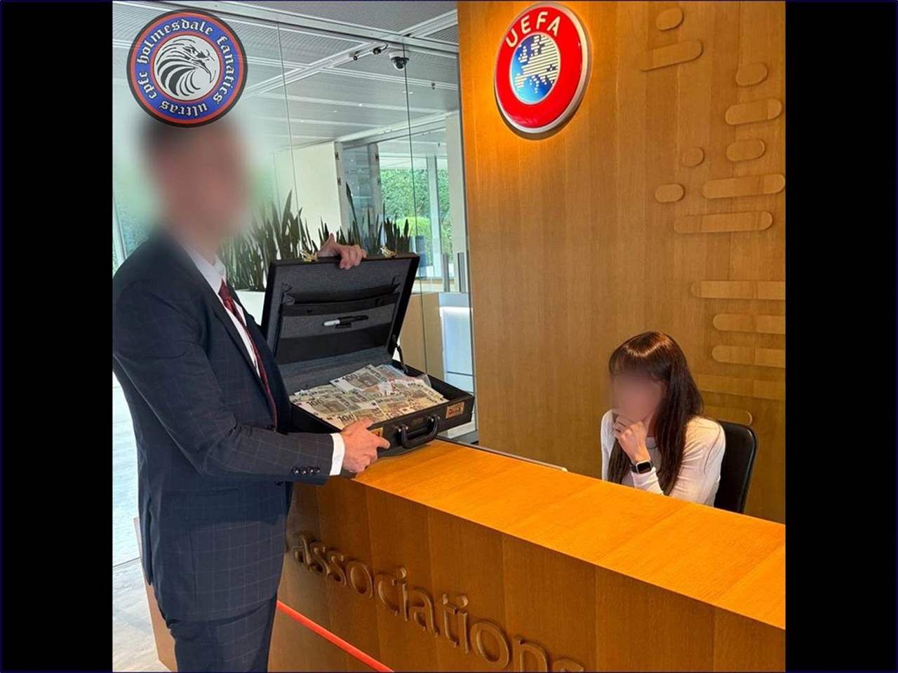 حقيبة &quot;نقود مزيّفة&quot; تصل الى مقر &quot;يويفا&quot; 