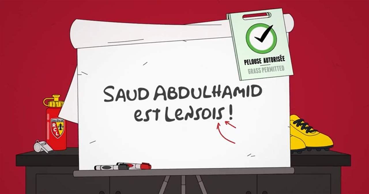 لنس أعلن ضمّ سعود عبد الحميد بفيديو كرتوني