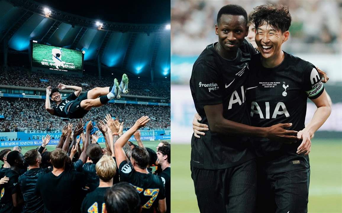 فيديو - سون هيونغ مين غادر الملعب باكيا وسط ممرّ شرفي في وداع مؤثر 