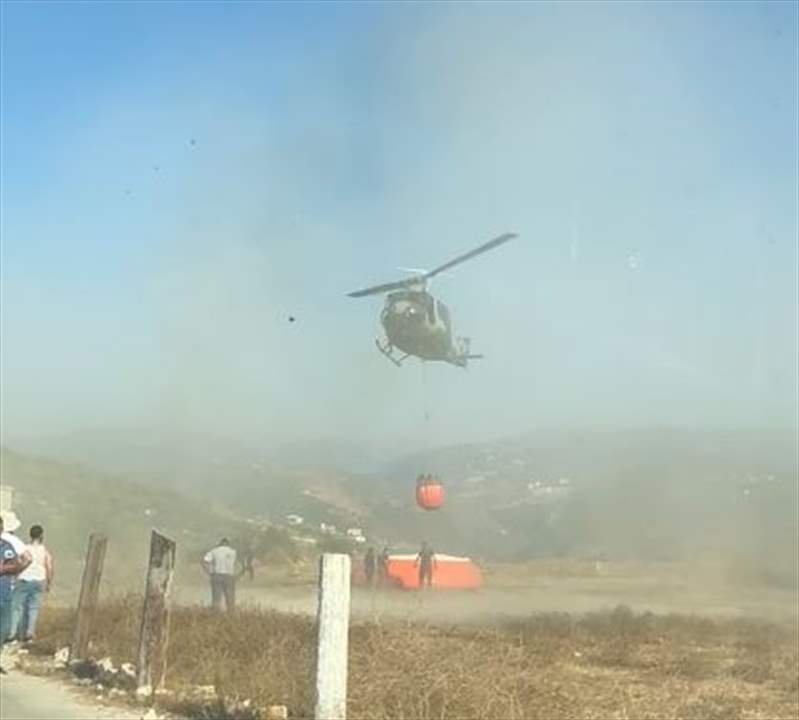 حريق في الكورة.. وطوافة الجيش تعمل على اخماده