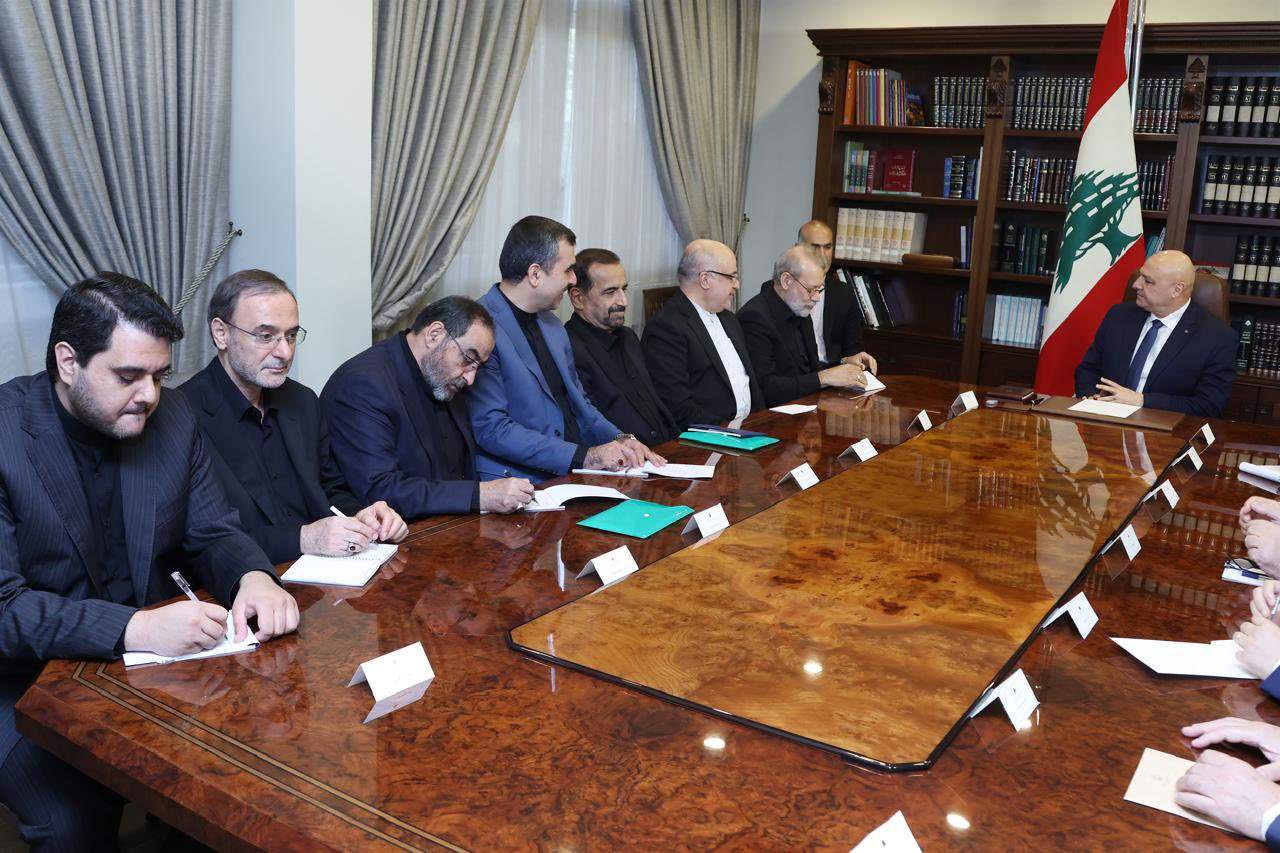 الرئيس عون استقبل لاريجاني: تصريحات بعض المسؤولين الايرانيين &quot;غير مُساعدة&quot; 