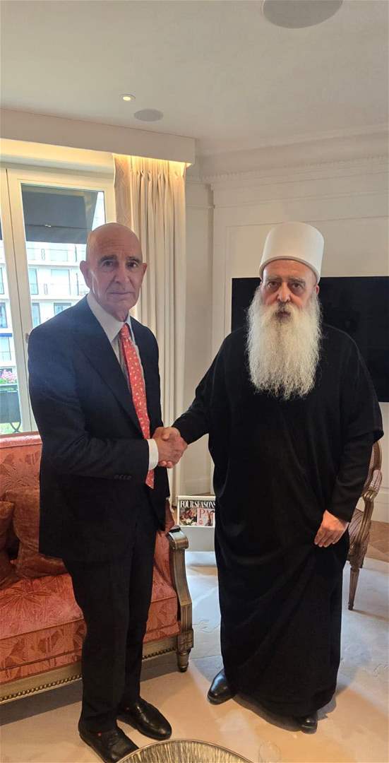 لقاء بين برّاك والشيخ طريف: لتثبيت وقف النار في السويداء 