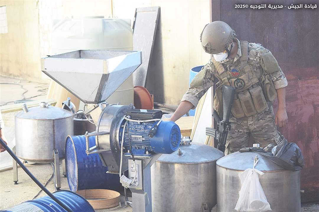 في عملية خاطفة.. الجيش يداهم معقل مخدرات في بعلبك