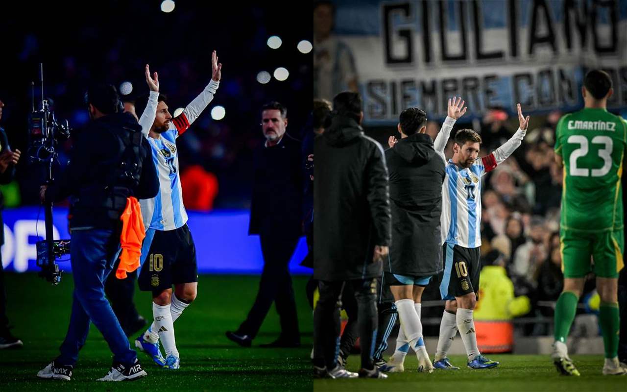 فيديو - في أجواء عاطفية .. ميسي يبكي ويودّع ميدانه