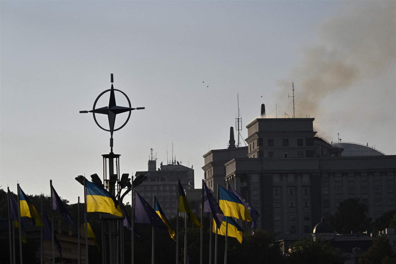 ضربة روسية تتسبب بأضرار في مقر الحكومة الأوكرانية 