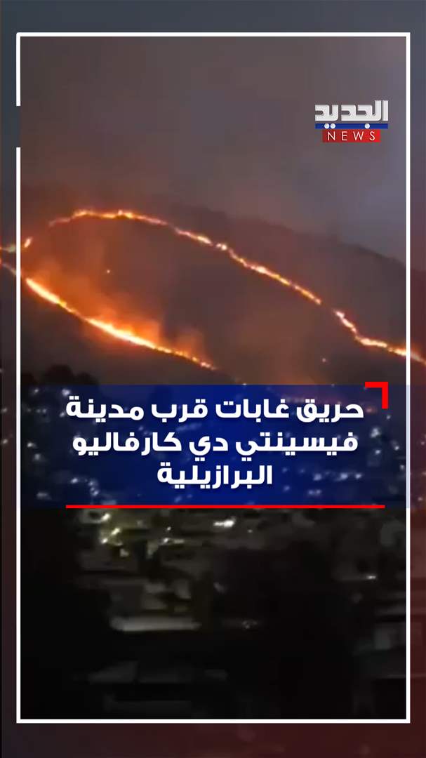 حريق غابات قرب مدينة فيسينتي دي كارفاليو البرازيلية (فيديو) 