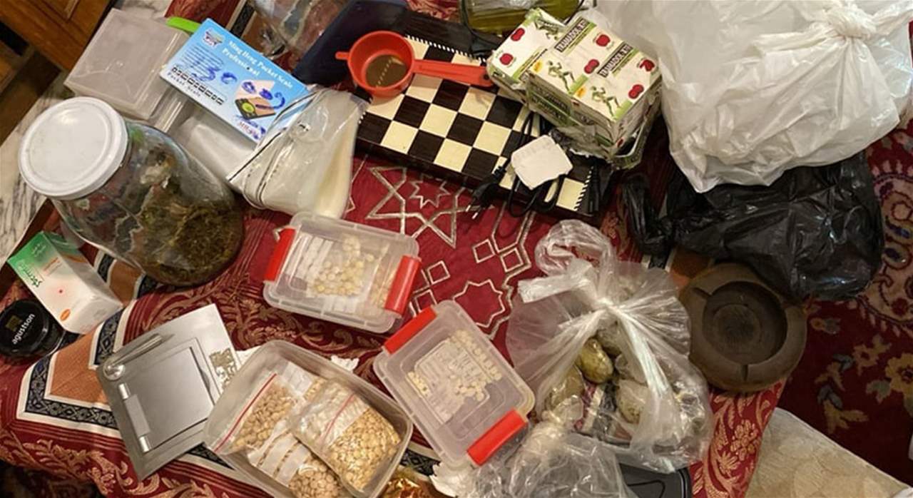 بالصور: دهم معمل لتصنيع المخدرات في بعلبك
