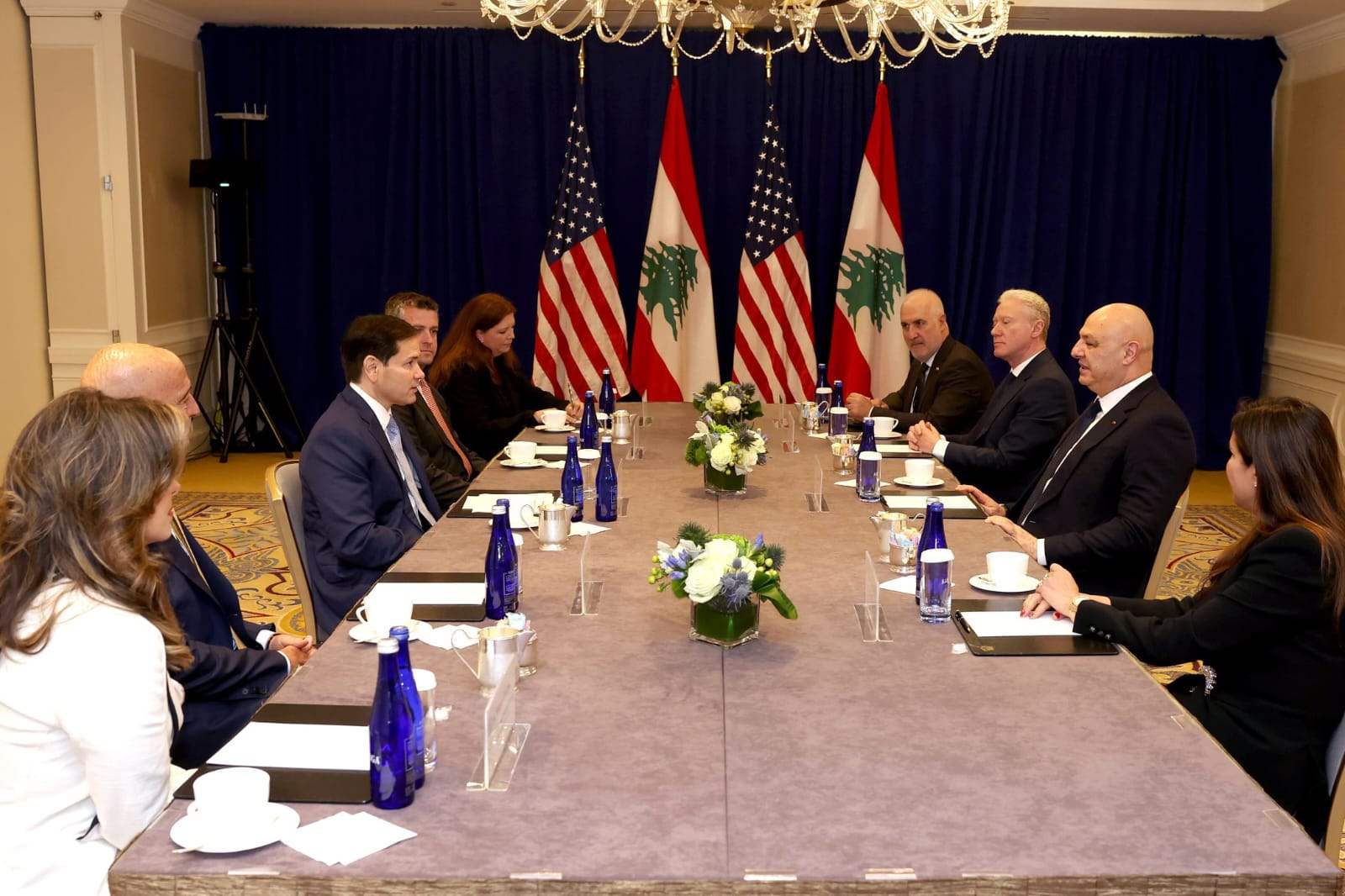 إنسحاب إسرائيل وإعادة الإعمار ودعم الجيش.. بين الرئيس عون ووزير الخارجية الأميركي