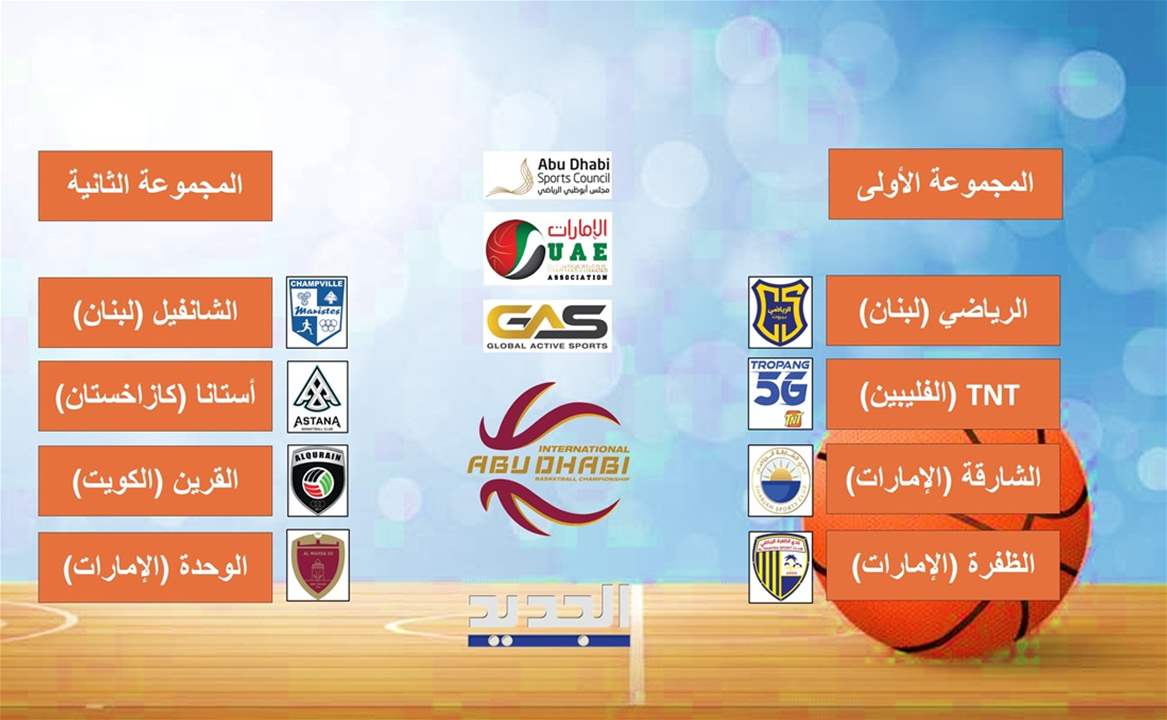 مباشر - بطولة أبو ظبي الدولية لكرة السلة تنطلق بمشاركة الرياضي والشانفيل