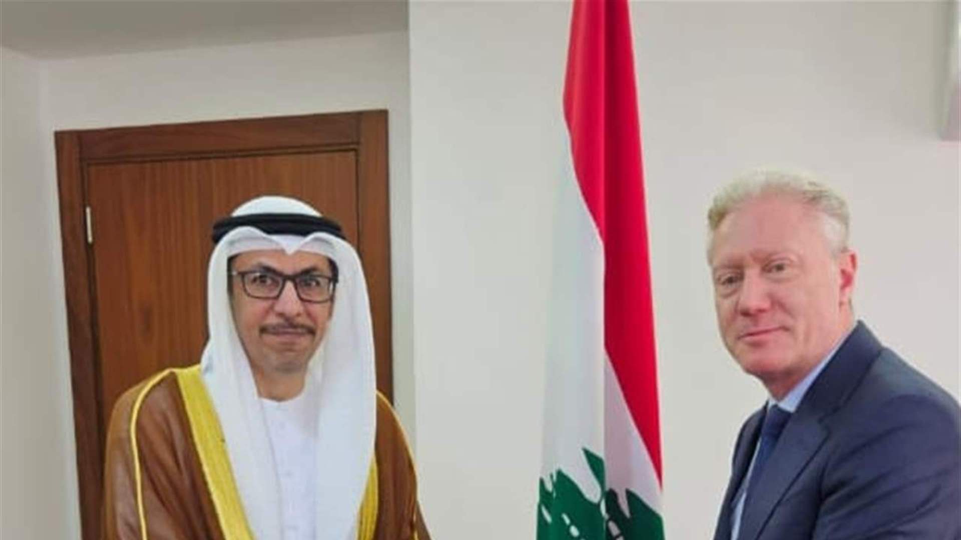 رجّي يستقبل السفير الإماراتي الجديد (صورة)