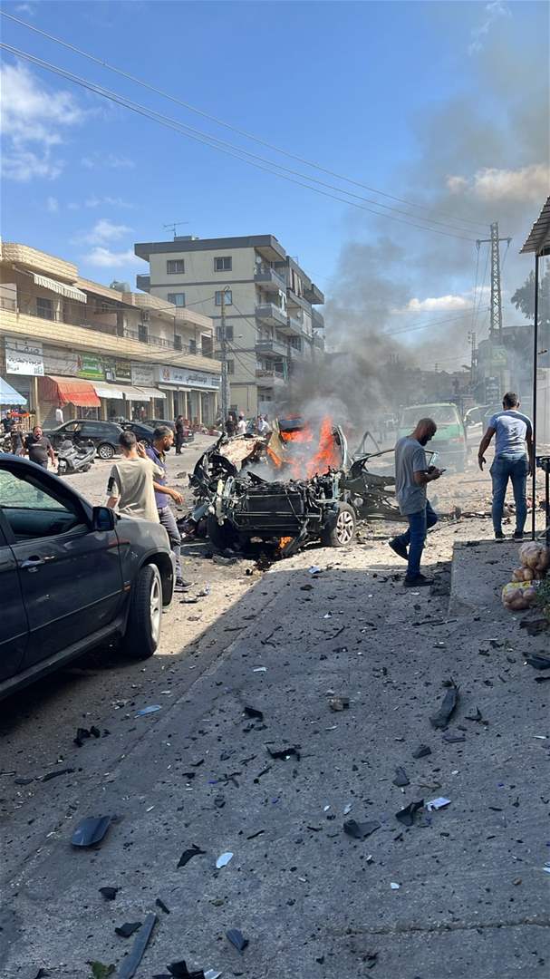 لحظة استهداف السيارة في زبدين! (فيديو)