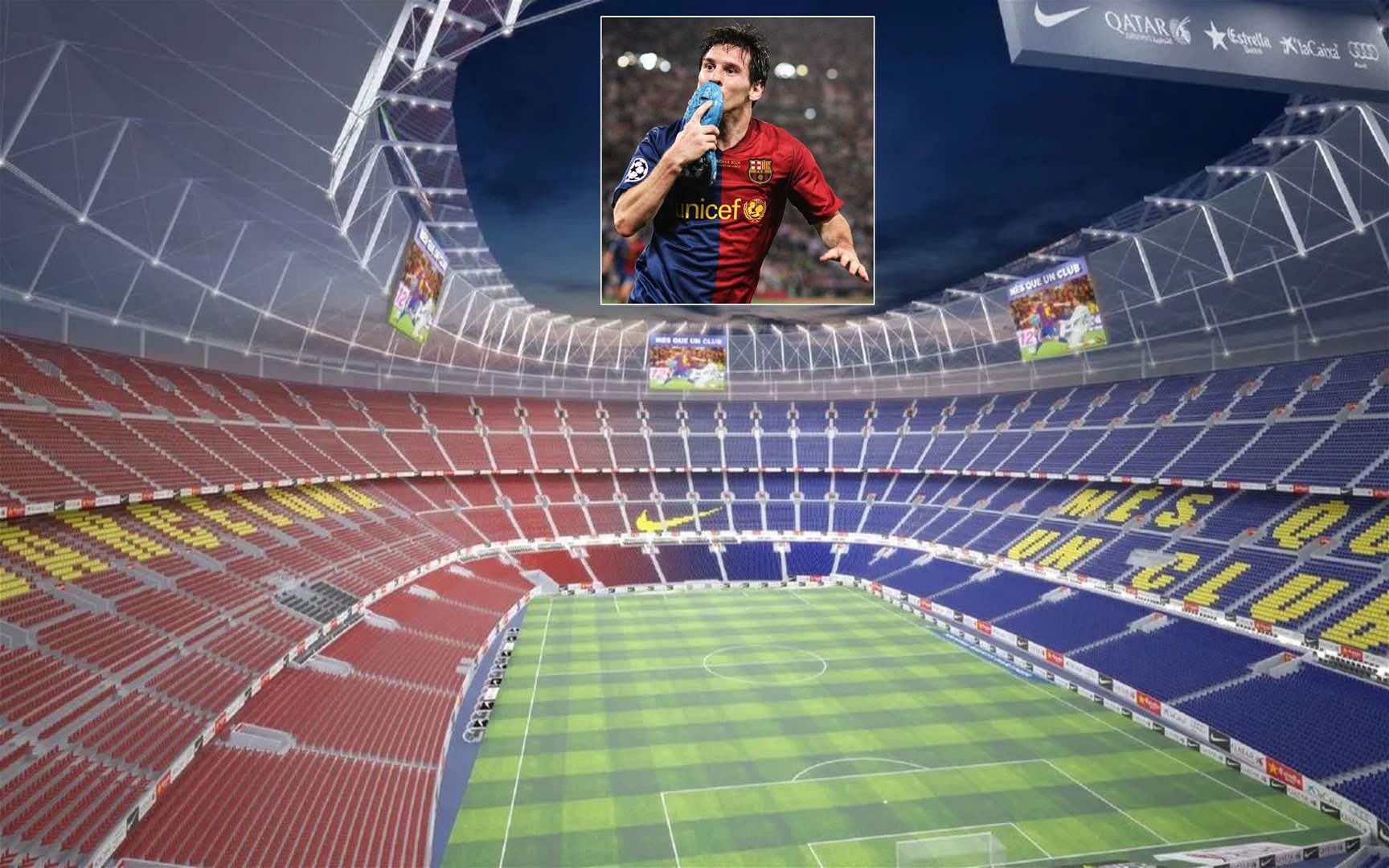 تكريم تاريخي لميسي في &quot;كامب نو&quot; الجديد 