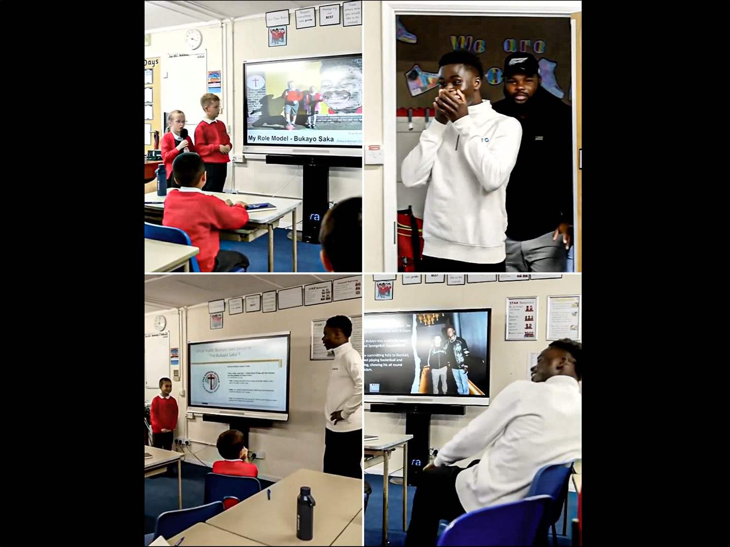  فيديو - ساكا يفاجئ طلاب مدرسته 