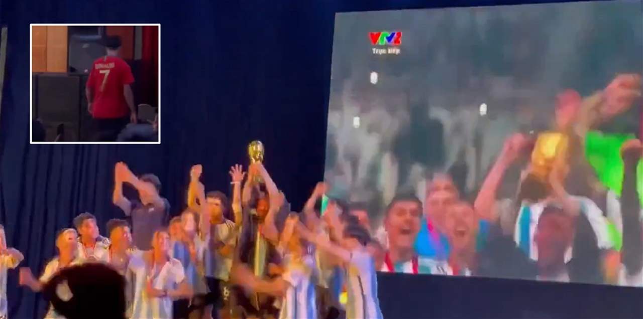 فيديو - تلامذة فيتناميون يستعيدون مشهدية رفع ميسي لكأس العالم