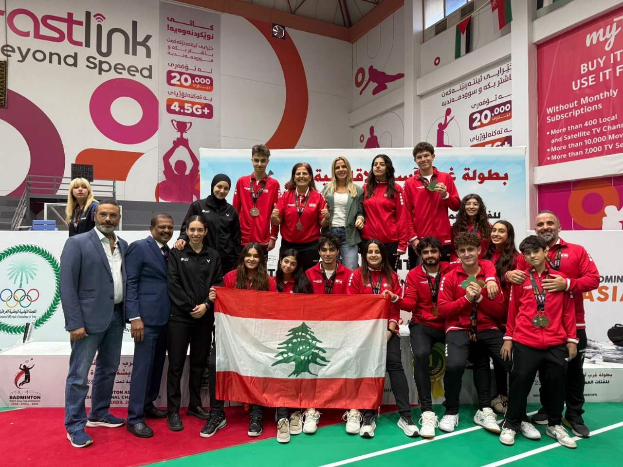 12 ميدالية للبنان في بطولة غرب أسيا للبادمنتون