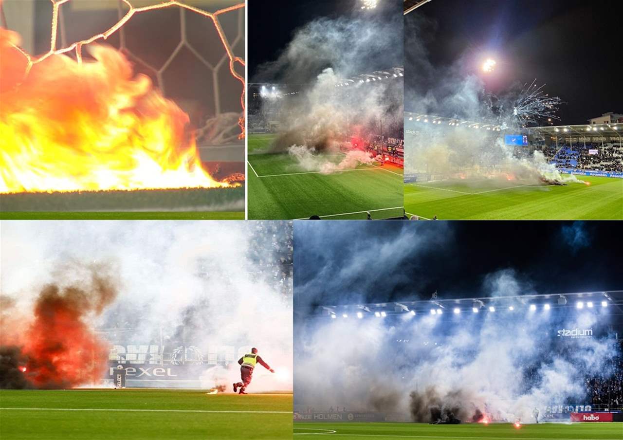 فيديو - شغب جماهيري يُشعل ملعبا في السويد