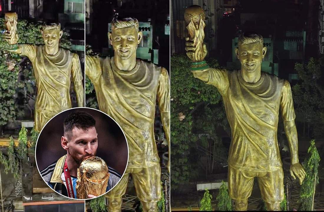 فيديو - تمثال عملاق لميسي بارتفاع 21 متراً في الهند