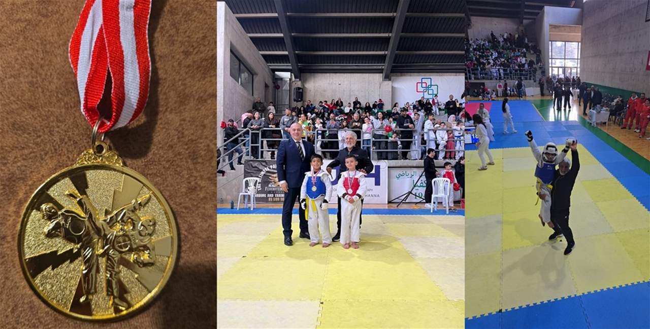 ماتيو باسكال ضاهر يحرز الذهب في بطولة لبنان للتايكواندو