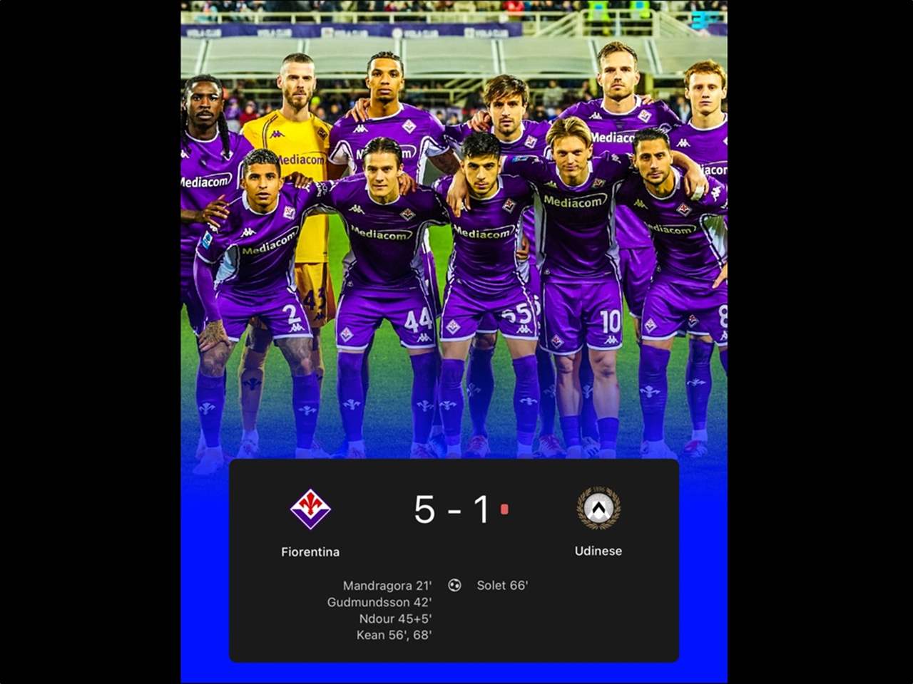 فيورنتينا يحقق أول فوز في الدوري الإيطالي هذا الموسم